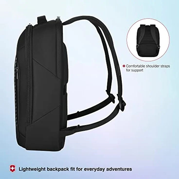 Victorinox Crosslight City Daypack, Laptop Rucksack, Damen/Herren, 18 x 32 x 46 cm, Schwarz, 20 l Stauraum, gepolsterte Schulterriemen – Bild 3