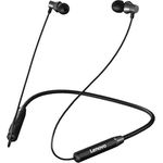 Lenovo HE05 Neckband Bluetooth Headset-Black, Fortschrittliche BT V.5.0-Technologie, CVC 6.0 Breitband-Rauschunterdrückung, Hohe Klangqualität
