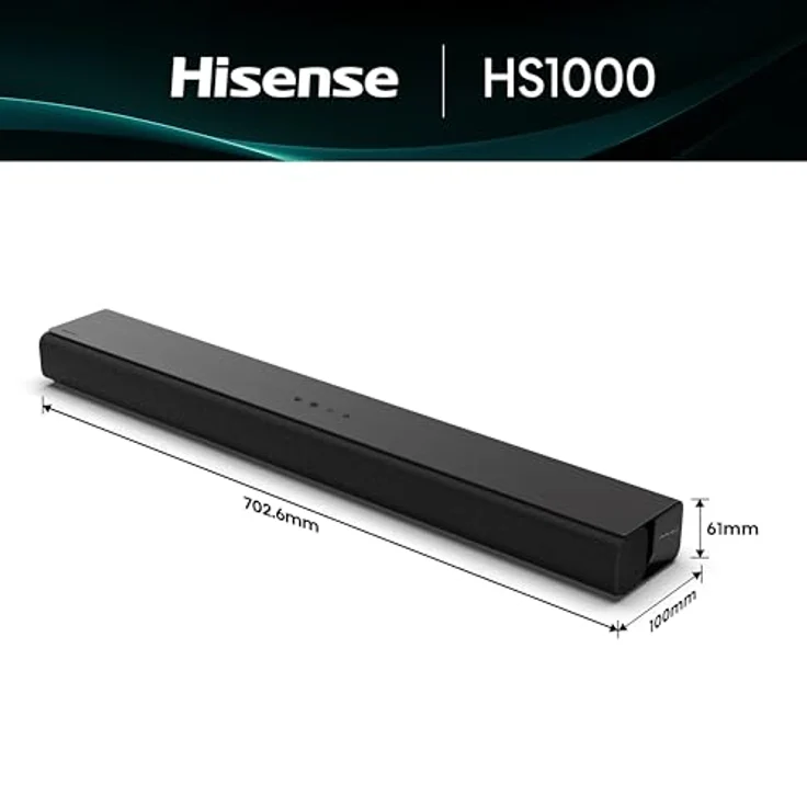 Hisense HS1000 Soundbar 2.0, 120 W mit Dolby Digital Plus, Bluetooth 5.3, HDMI-Steuerung, Wandmontage – Bild 2