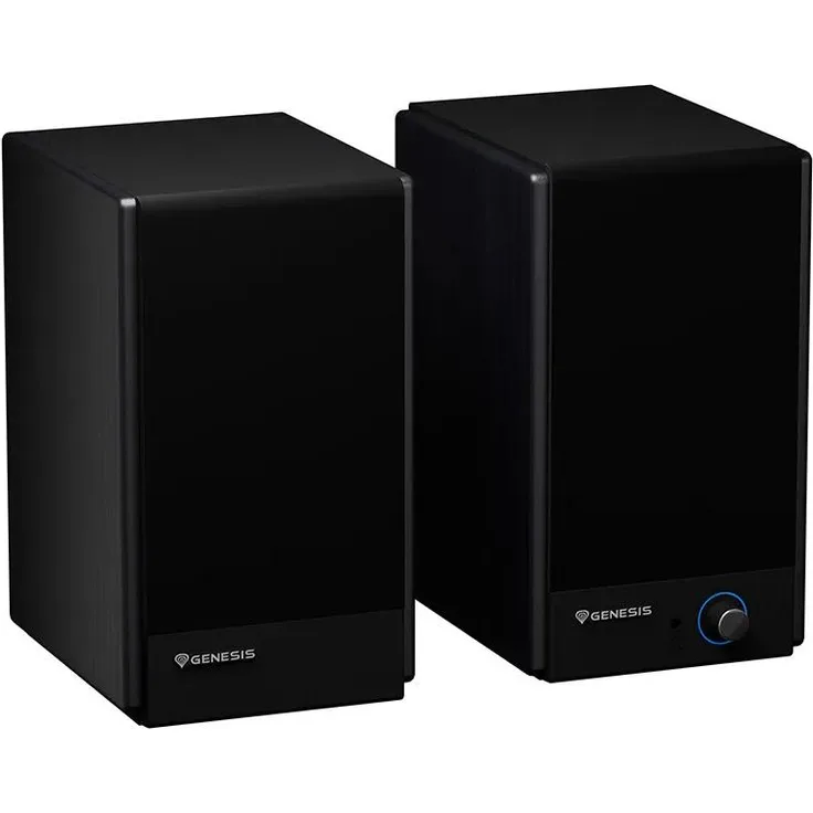 GENESIS ARSEN 502BT, 2-Wege PC-Lautsprecher mit 60 W Leistung, Verkabelt & Kabellos, Frequenzgang 50 - 20000 Hz, Schwarz