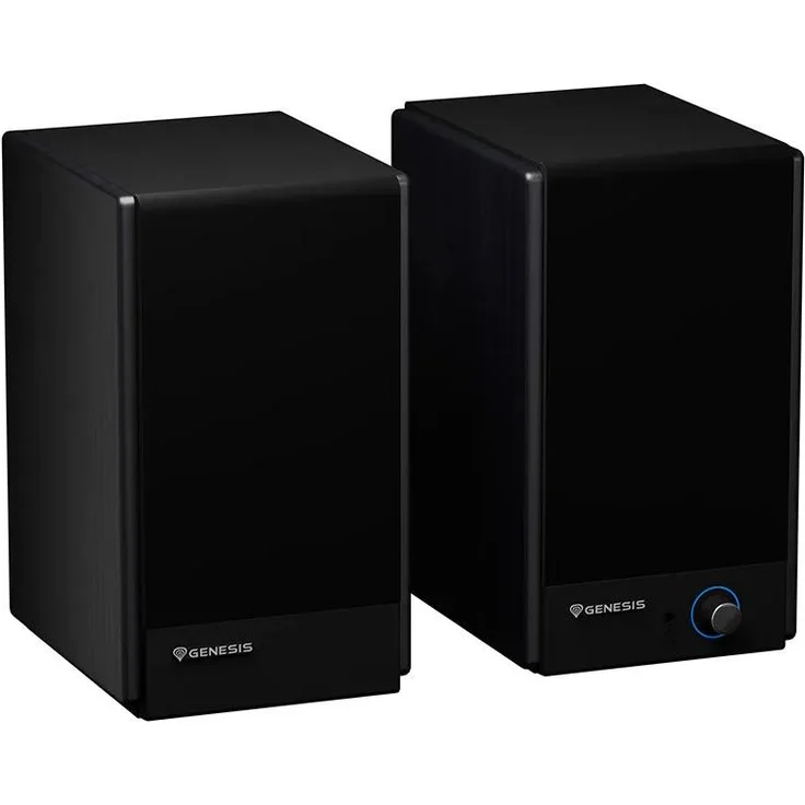 GENESIS ARSEN 502BT, 2-Wege PC-Lautsprecher mit 60 W Leistung, Verkabelt & Kabellos, Frequenzgang 50 - 20000 Hz, Schwarz