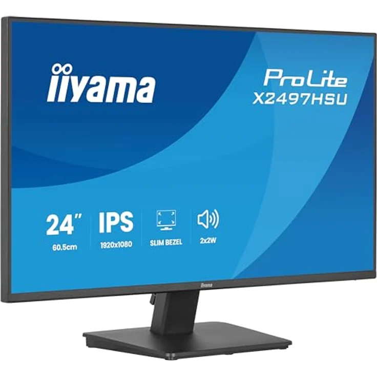 iiyama Prolite X2497HSU-B1 23,8" Full-HD IPS LED-Monitor, 120Hz, HDMI, DP, USB3.2, USB-C, Slim-Line, schwarz – Bild 4