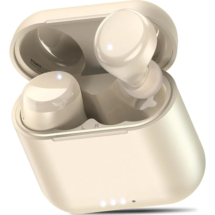 TOZO T6 True Wireless In-Ear Kopfhörer, Bluetooth 5.3, Touch Control, IPX8 wasserdicht, 45h Laufzeit, Mikrofon, Schwarz