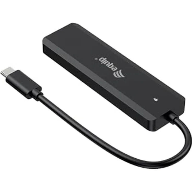 Equip 128966 USB-C 4-Port USB 3.2 Gen 2 Hub, USB-C x 2, USB-A x 2, Thunderbolt 3/4 kompatibel, 10 Gbit/s, schwarz