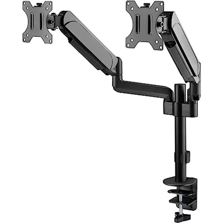 CAVO Motion Monitorhalterung für 2 Monitore 17-32 Zoll bis je 9 kg schwenkbar, neigbar, matt schwarz – Bild 1