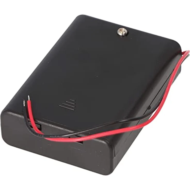 AccuCell Batteriehalter für 3x Mignon, wasserabweisend mit Deckel und Schalter, schwarz – Bild 4