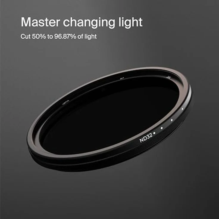 Urth 82 mm Variabler Graufilter ND2-32 (1-5 Stop) ND Filter (Plus+) – Bild 2
