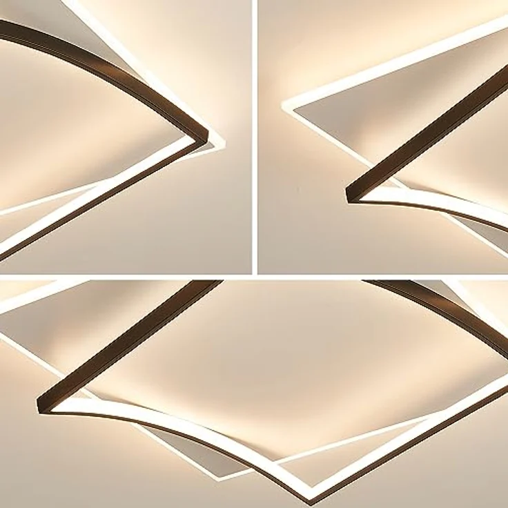 Eurotondisplay SX915-500 LED Deckenleuchte mit Fernbedienung, schwarz weiß, einstellbare Lichtfarbe/Helligkeit, sehr leicht – Bild 4