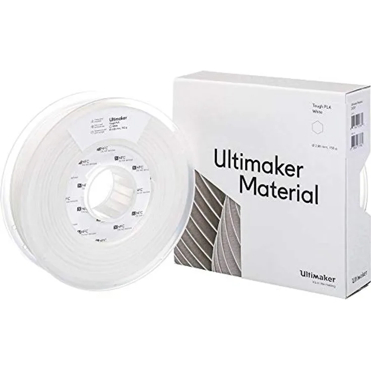 Ultimaker Filament Tough PLA 2.85 mm Hvid 750 g