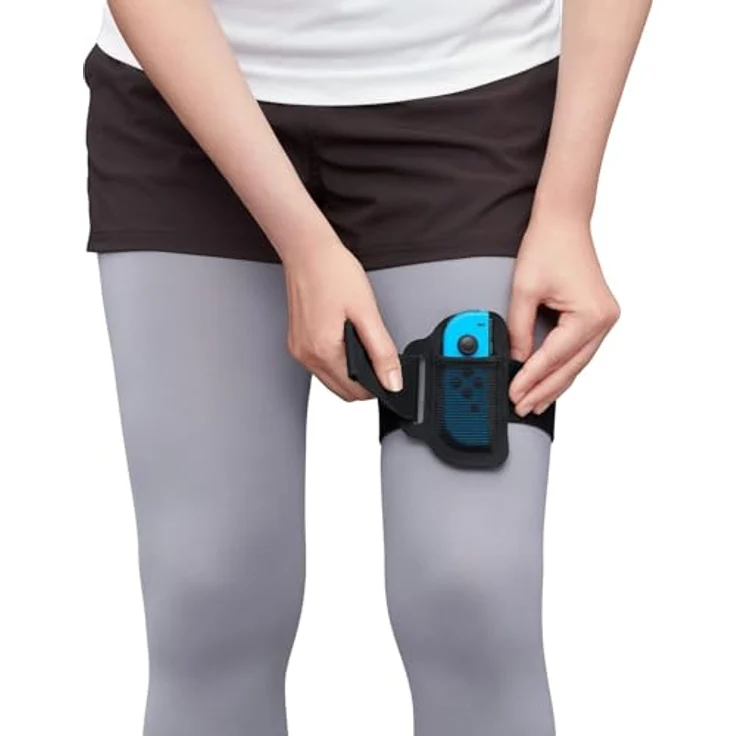 Nintendo Leg Strap Beingurt, Schwarz, elastisches Material für Nintendo Switch und Switch Lite – Bild 2