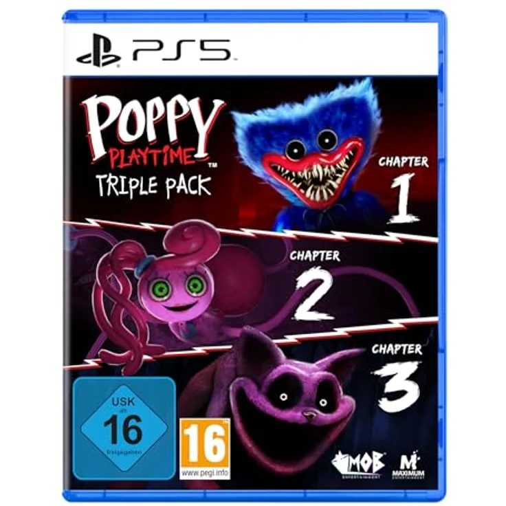 maximum entertainment uk limited Poppy Playtime Triple Pack [PS5] - Gruseliges Abenteuer mit geheimnisvollen Rätseln und furchterregenden Spielzeugfiguren – Bild 1