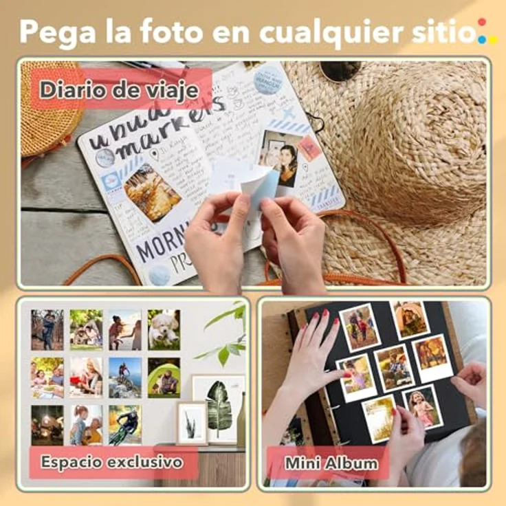 Liene Fotopapier Zink 2x3 Inch Photo Papier (50 Blatt, Selbstklebend, Wiederablösbar) – Bild 5