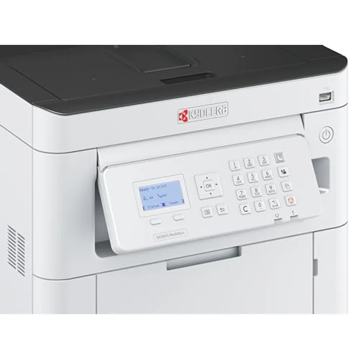 Kyocera Klimaschutz-System Ecosys PA4000cx Laserdrucker Farbe: 40 Seiten pro Minute. Farblaserdrucker mit neigbarem Bedienfeld, Duplex-Einheit, 100+550 Blatt Papierzufuhr, Gigabit LAN, Mobile Print – Bild 3