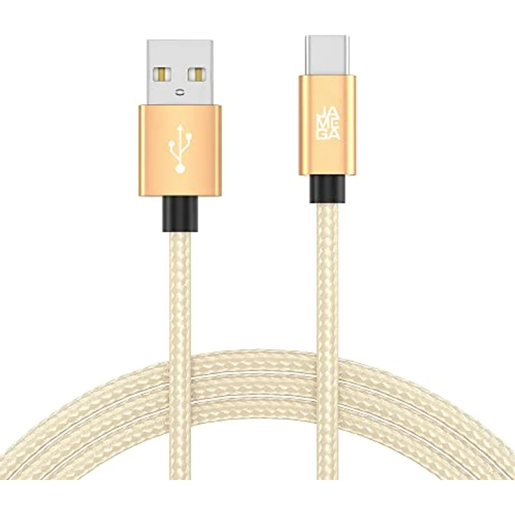 JAMEGA USB-C Kabel Nylon Schnell Ladekabel, 2m, 5 Gbps, kompatibel mit Samsung, Huawei, HTC, LG, hohe Langlebigkeit, edles Design – Bild 7