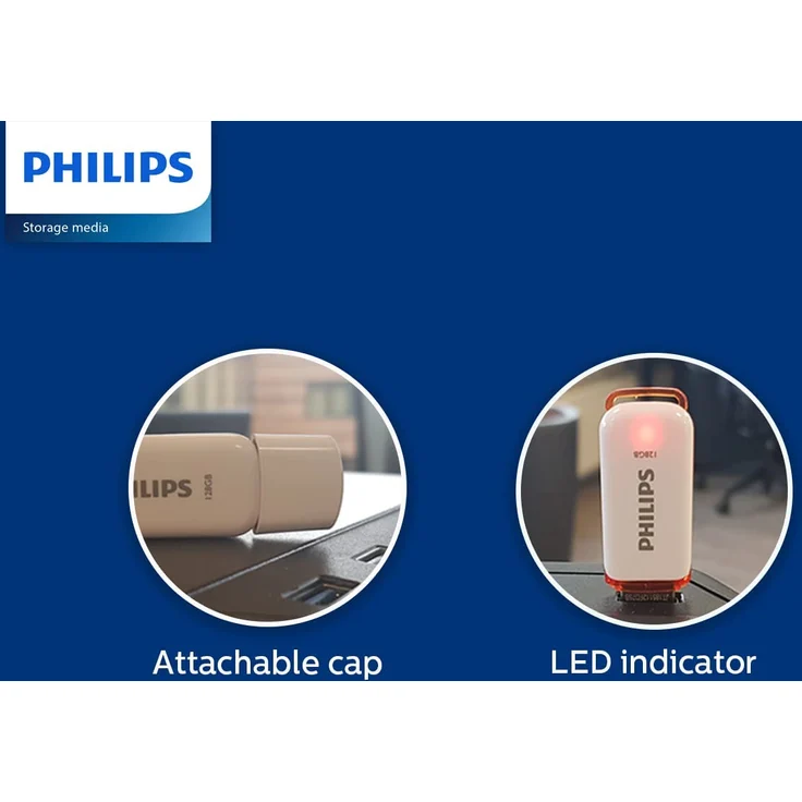 Philips FM64FD70B-10 64 GB Snow Edition USB 2.0 Flash Drive weiß-purple – Bild 8