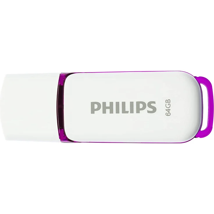 Philips FM64FD70B-10 64 GB Snow Edition USB 2.0 Flash Drive weiß-purple – Bild 3