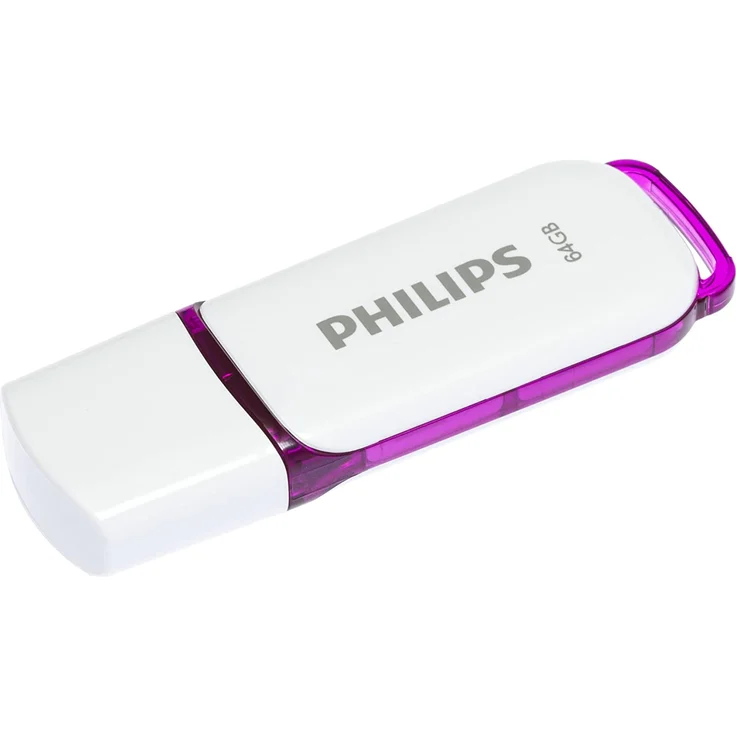 Philips FM64FD70B-10 64 GB Snow Edition USB 2.0 Flash Drive weiß-purple – Bild 5
