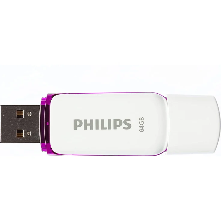 Philips FM64FD70B-10 64 GB Snow Edition USB 2.0 Flash Drive weiß-purple – Bild 4