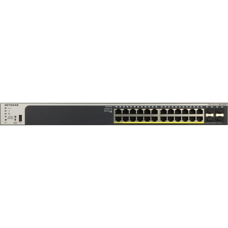 Netgear GS728TP 28-Port Gigabit Ethernet LAN PoE Switch Smart Managed Pro (mit 24x PoE+ 190W, 4x 1G-SFP, Desktop- oder Rack-Montage mit ProSAFE Lifetime-) – Bild 1