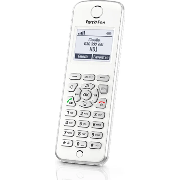 AVM FRITZ!Fon M2 DECT-Komforttelefon (für FRITZ Box Monochromes Display, HD-Telefonie) deutschsprachige Version – Bild 6
