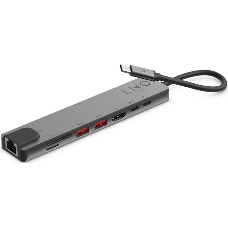 Linq 8 in 1 Hub Pro Edition Multiport-Adapter, USB-C 3.1 [Stecker] (LQ48010)