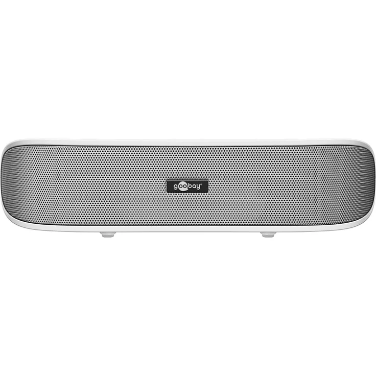 Goobay SoundBar 6W Stereo Lautsprecher für PC, TV und Notebook, weiß