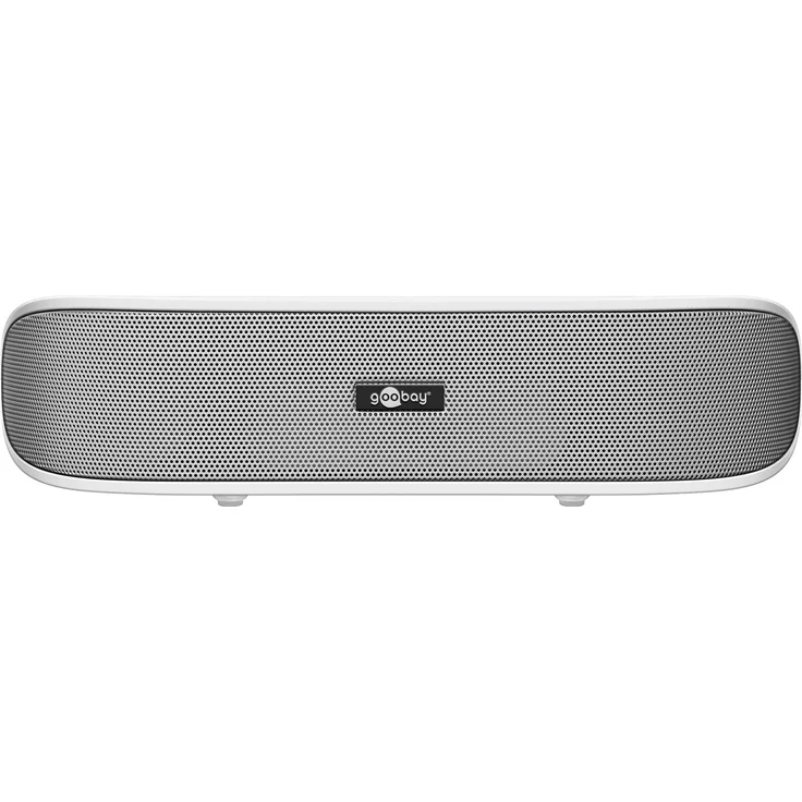 Goobay SoundBar 6W Stereo Lautsprecher für PC, TV und Notebook, weiß – Bild 1