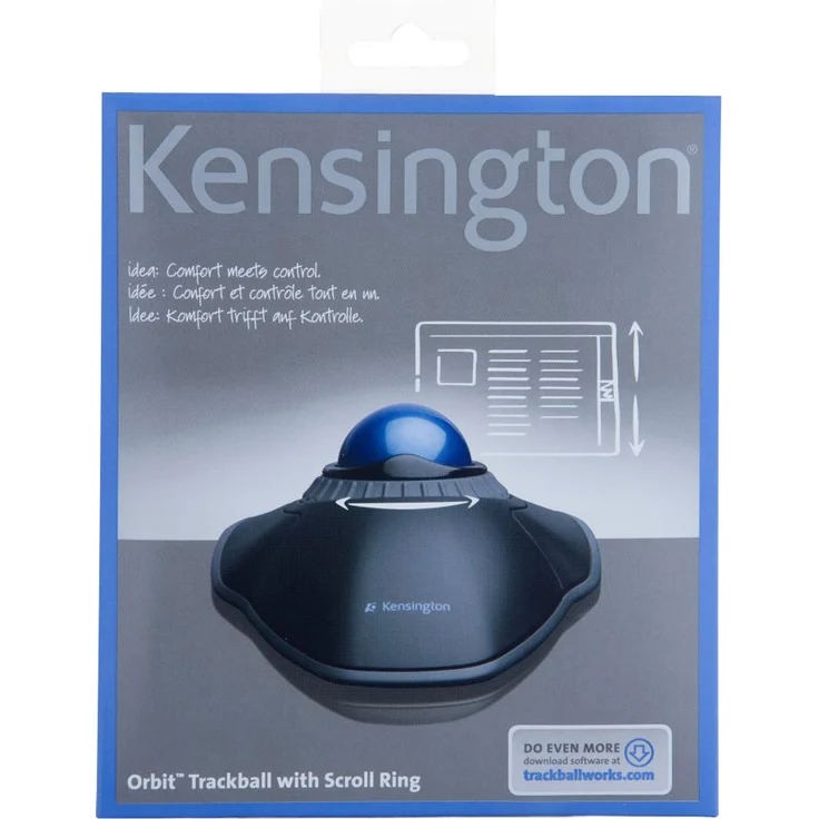 Kensington Orbit Maus, Kabellose mobile und kompakte ergo. Trackball-Maus, für Mac und Windows mit Touch-Scrolling und opt.Tracking, f. Rechts- und Linkshänder, ideal fürs Home Office, blau, K72337EU – Bild 3