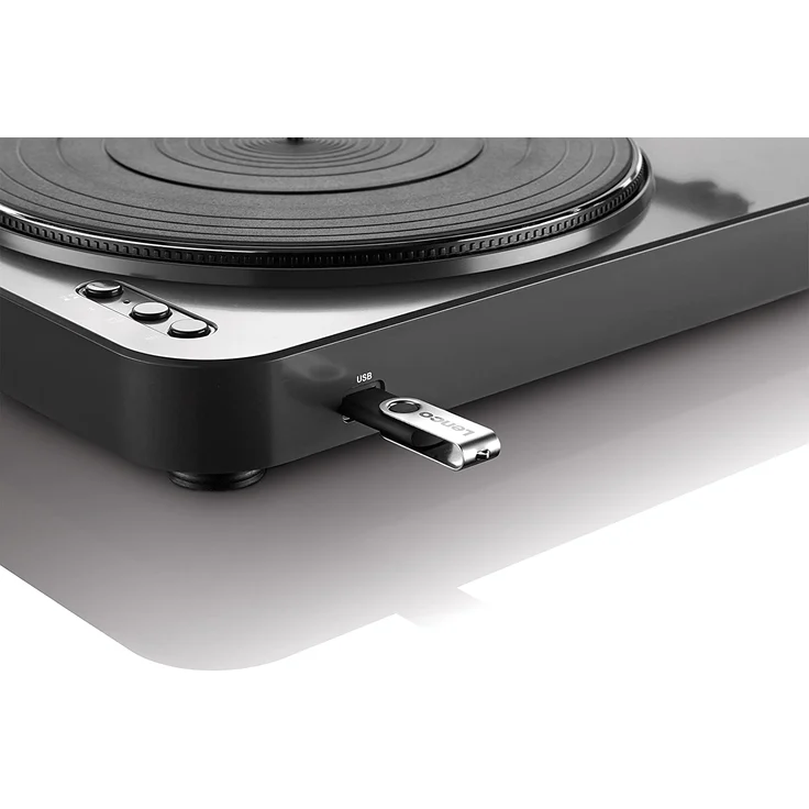 Lenco LBT-120 - Halbautomatischer USB Plattenspieler - Mit Bluetooth - Riemenantrieb - 2 Geschwindigkeiten 33 U-min , 45 U-min - digitalisieren ohne PC - schwarz – Bild 7