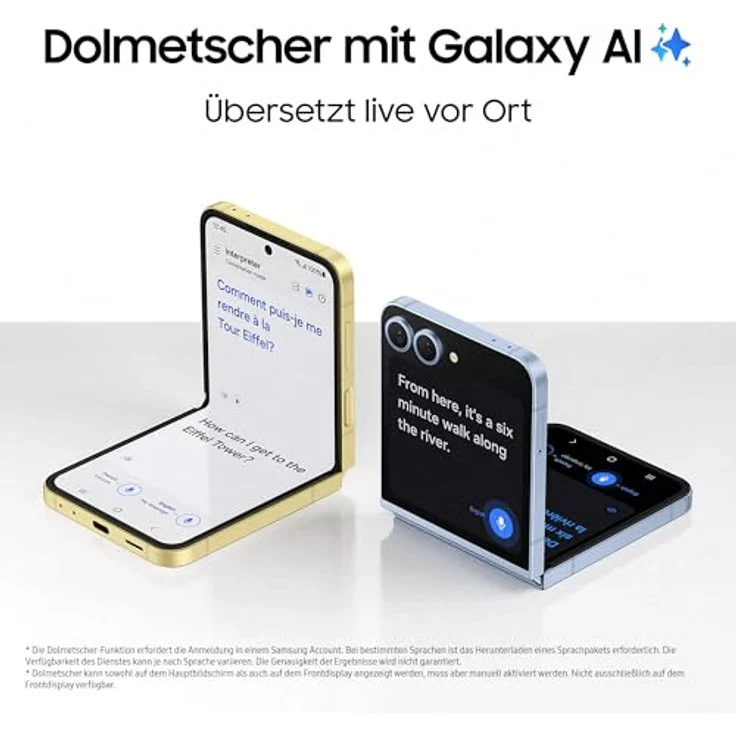 Samsung Galaxy Z Flip 6 AI-Smartphone, 50-MP-Kamera, 256 GB Speicher, Blue – Bild 4