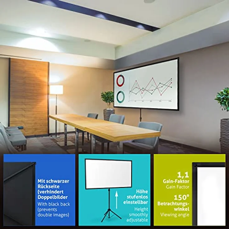 ESMART Expert X-Type Stativ Leinwand 133 x 75 cm (60'') 16:9 – Bild 3