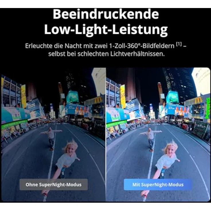 DJI Osmo 360 Standard Combo, 360 Kamera mit 1-Zoll-Sensor, 8K Video, 120MP Foto, wasserdicht, für Action und Vlogs – Bild 3