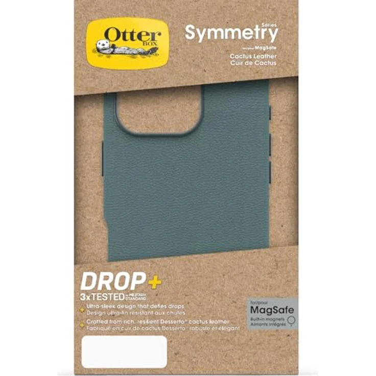 OtterBox Symmetry Series Cactus Leather MagSafe Hülle für iPhone 16 Pro, stoßfest, sturzsicher, dünne Schutzhülle, Grün – Bild 5