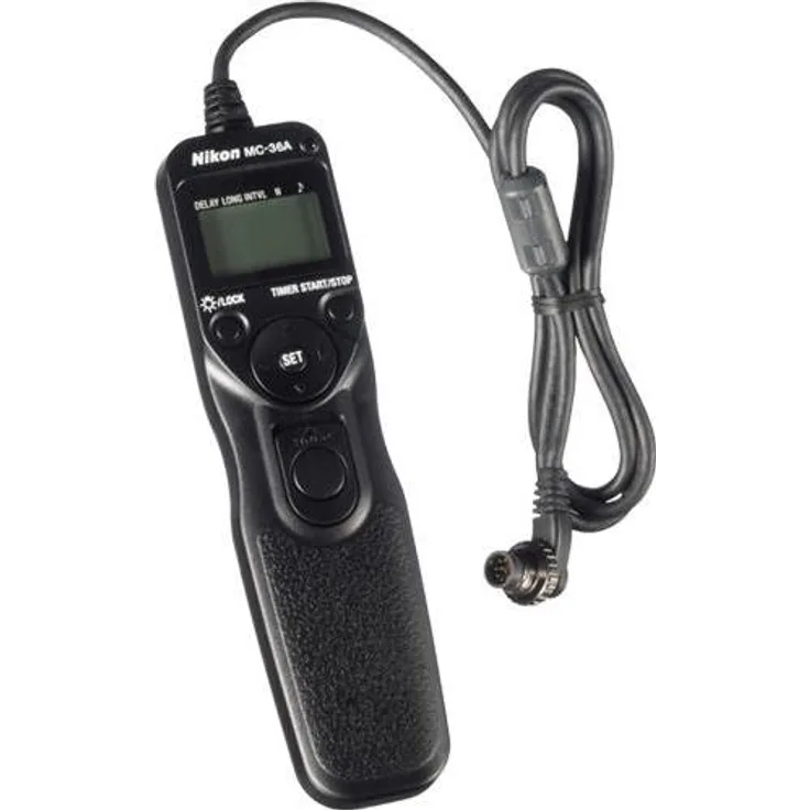 Nikon MC-36a, Kabelfernauslöser mit akustischer Signalfunktion, Intervallaufnahme und Langzeitbelichtungen, Schwarz