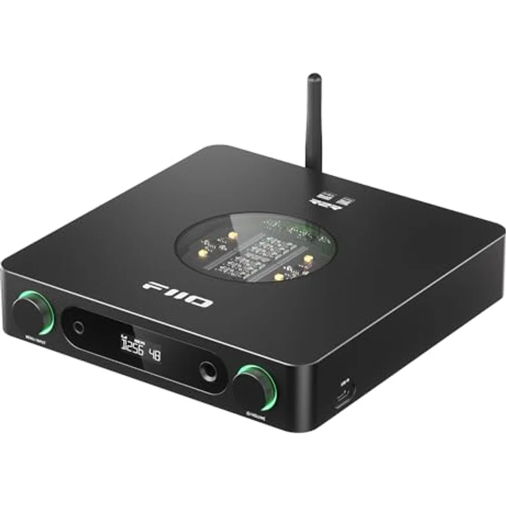 FiiO K13 R2R (USB-DAC, Display, Klangregelung, Gain-Schalter, Bluetooth), Kopfhörerverstärker, Schwarz – Bild 1