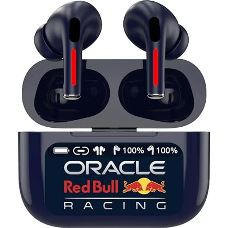 Oracle Red Bull Racing RB-EB110, In-Ear Bluetooth Kopfhörer mit ANC, 13mm Treiber, Touch Control, Ladecase (300mAh), USB-C, kabellose Earbuds für Musik & Telefonate – Bild 1