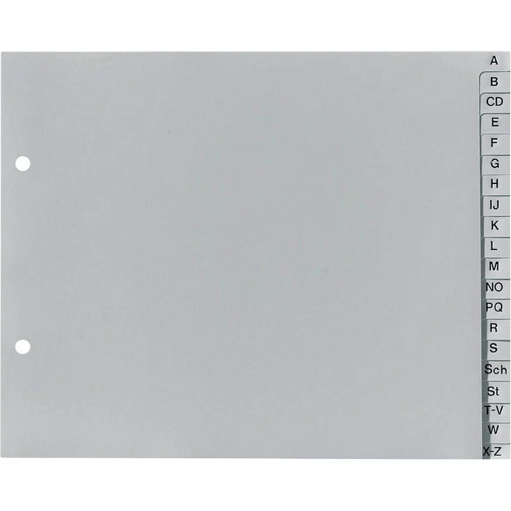 EXACOMPTA Aktenordner Exacompta Ordnerregister Halbformat A-Z grau 20-teilig – Bild 1