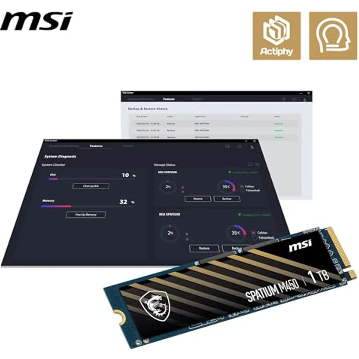 MSI SPATIUM M450 PCIe 4.0 NVMe M.2 1TB V1, schnelle und effiziente SSD-Festplatte – Bild 9