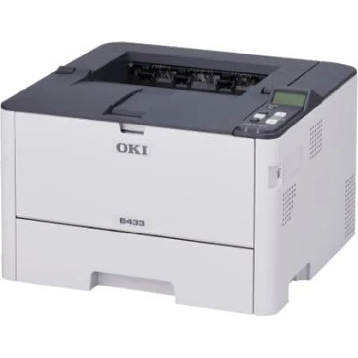 OKI B433dn Ethernet-Laserdrucker, S/W-LED-Technologie, automatischer Duplexdruck, 40 Seiten/Min, grau – Bild 1