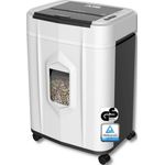 LMG Germany Aktenvernichter Papierschredder Autofeed 120 Blatt, leise, Partikelschnitt, bis zu 10 Blatt manuell, 60 Minuten Dauerbetrieb, weiß