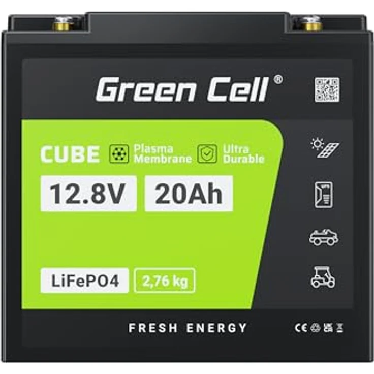 Green Cell CUBE LiFePO4 Spezial-Akku, 12.8V 20Ah Li-Ion Batterie für Traktoren und Rasenmäher, hohe Sicherheit und lange Lebensdauer – Bild 3
