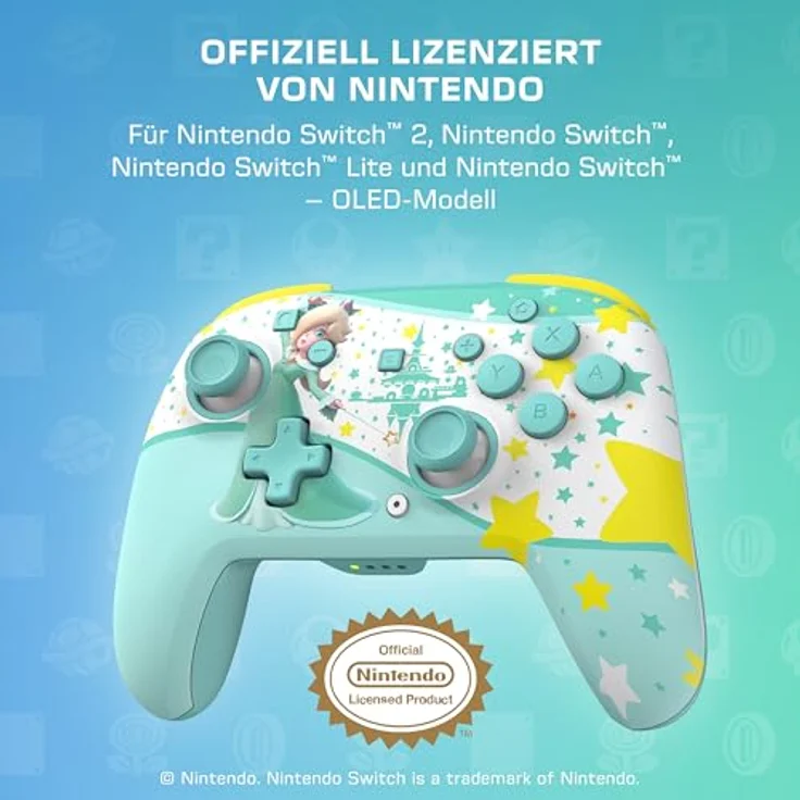 Turtle Beach Rematch Wireless Controller: Rosalina – Kabelloser Gamepad mit 4 RGB-Beleuchtungsmodi, bis zu 40 Stunden Akkulaufzeit und Bewegungssteuerung für Nintendo Switch 2 – Bild 2