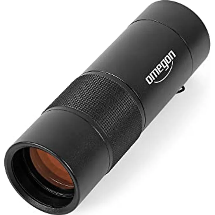 Omegon Monokular Mono 8x32, Kompaktes Fernglas mit ultrascharfer Optik und Aluminiumgehäuse