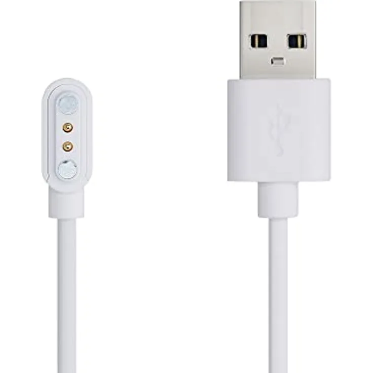 kwmobile USB Kabel Charger für Willful Fitnesstracker / Smartwatch YAMAY / Fitpolo / Wyze / Umidigi, 100 cm, weiß, schnelles Laden