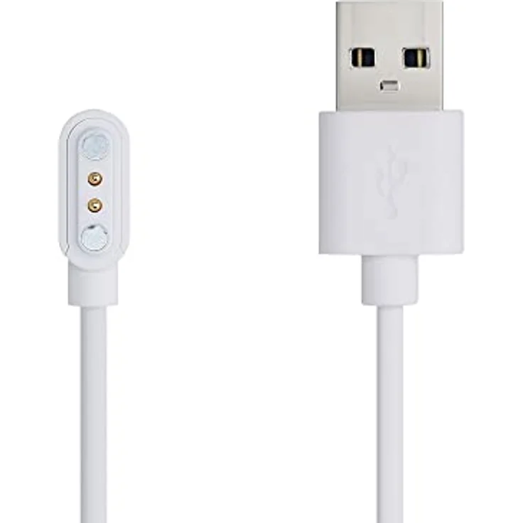 kwmobile USB Kabel Charger für Willful Fitnesstracker / Smartwatch YAMAY / Fitpolo / Wyze / Umidigi, 100 cm, weiß, schnelles Laden – Bild 1