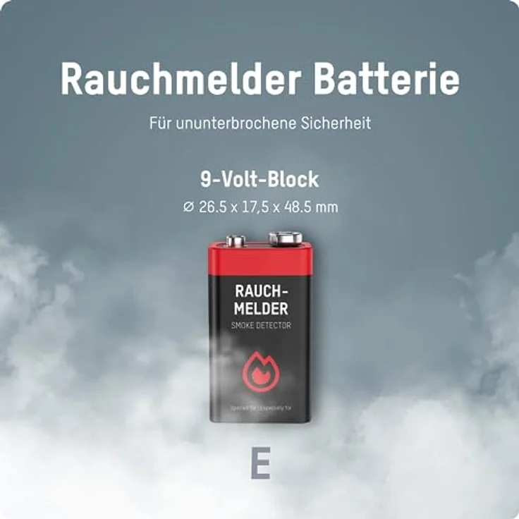 2 ANSMANN Alkaline longlife Rauchmelder 9V Block Batterien - Premium Qualität für höhere Leistung, 9V Batterie ideal für Feuermelder, Bewegungsmelder, Alarmanlagen & Kohlenmonoxid Warnmelder – Bild 2
