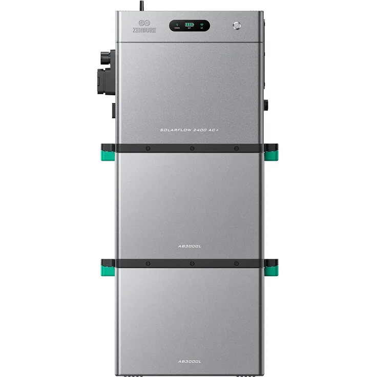 Zendure SolarFlow 2400 AC Plus, modulares Heimspeichersystem mit 2400W, IP65, LiFePO4, WLAN & Bluetooth, inkl. 2 AB3000L Batterien