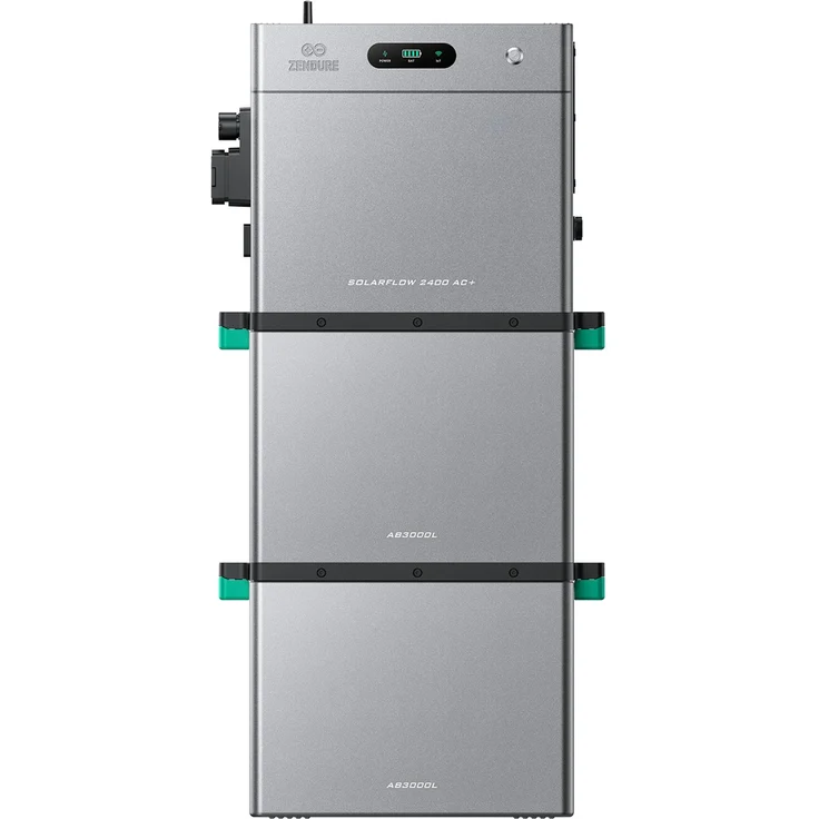 Zendure SolarFlow 2400 AC Plus, modulares Heimspeichersystem mit 2400W, IP65, LiFePO4, WLAN & Bluetooth, inkl. 2 AB3000L Batterien