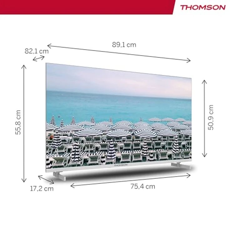 Thomson 40 Zoll (101 cm) Easy TV FHD LED Weiß Fernseher – 40FD2S13W – 2023 – Bild 2