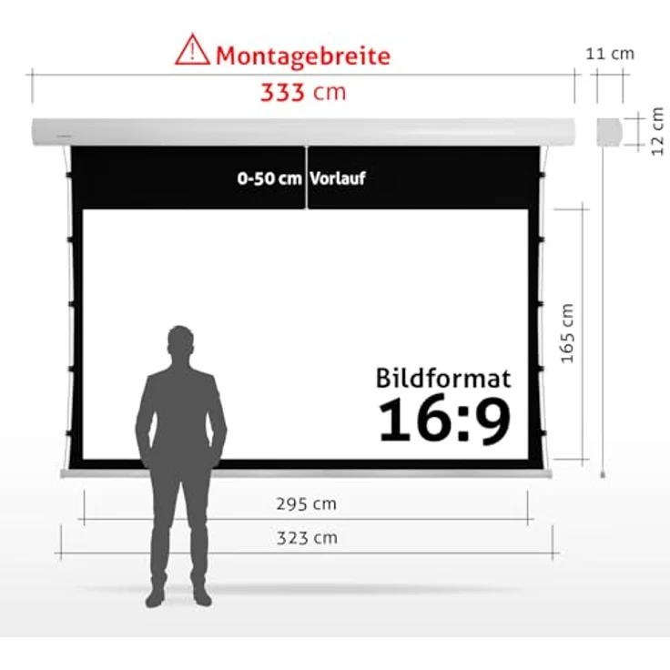 ESMART Expert XTS Tension Leinwand 295 x 165 cm (133'') 16:9 – Bild 2